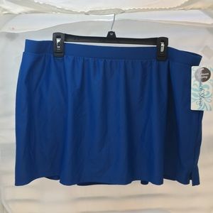 Beach Diva Skirt Swim Bottom Blue NWT Sz 22W